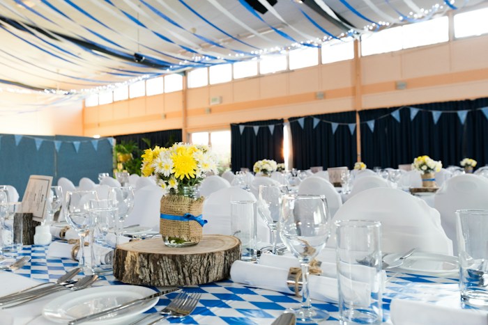 Flowers and thoughtful details on a celebration table